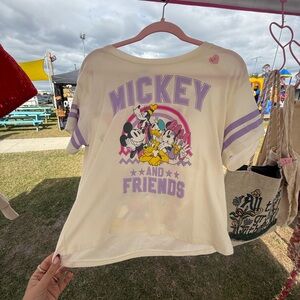 Disney Mickey and Friends Cream Purple Tee